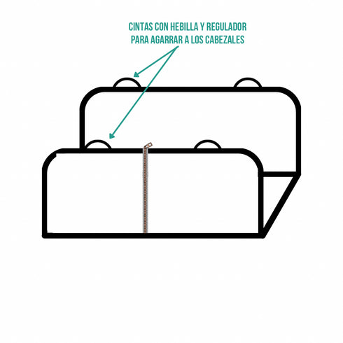 Funda de Asiento *Wavy lines Verde y Rosa*